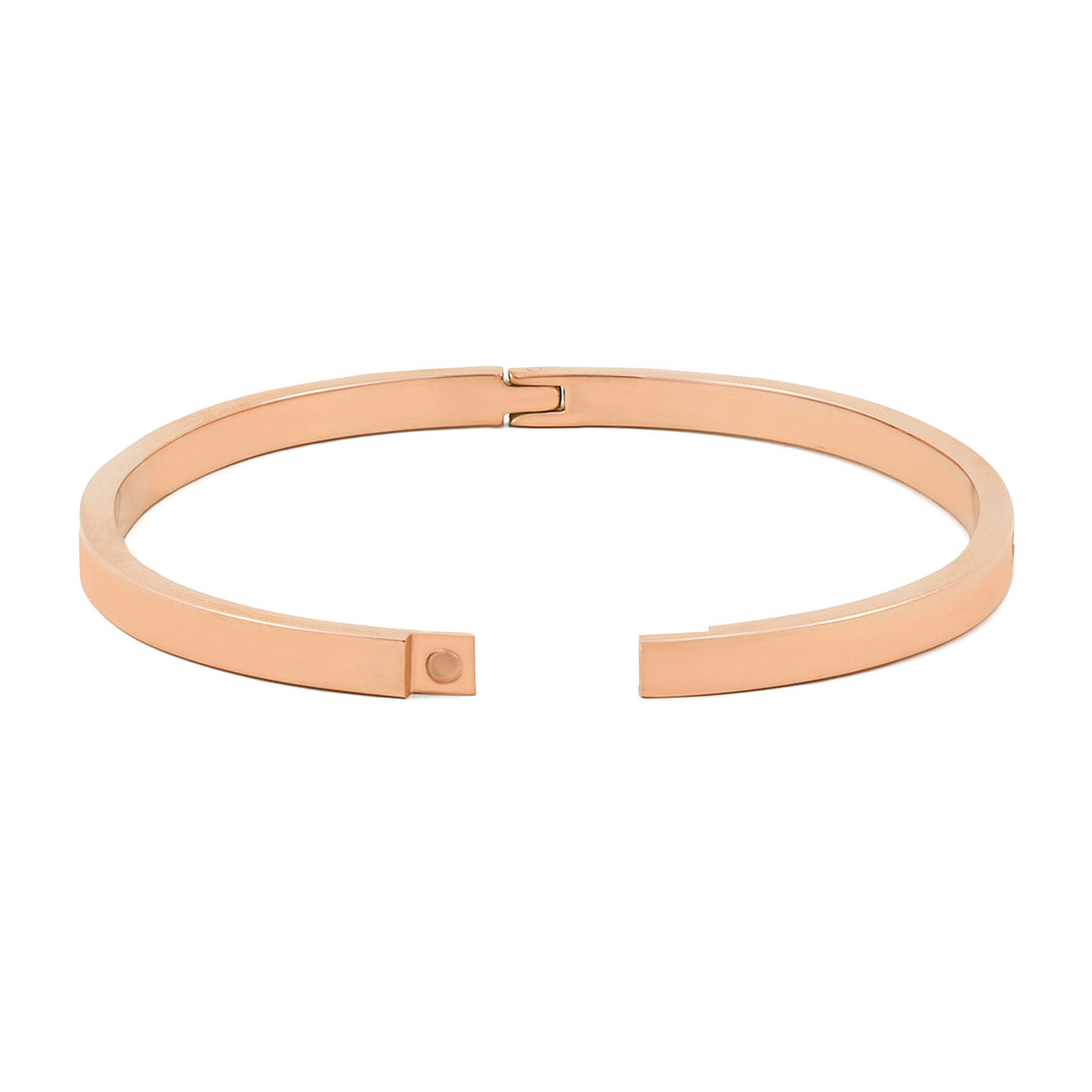 Live in the Moment Rose Gold Mantra Band