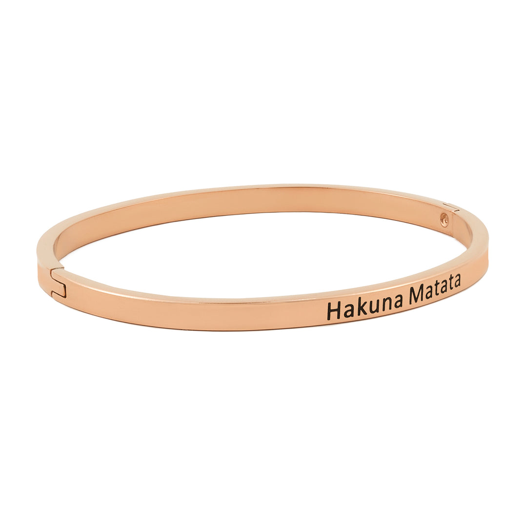 Hakuna Matata Rose Gold Mantra Band