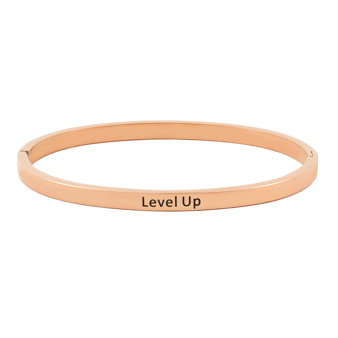 Level Up Rose Gold Mantra Band