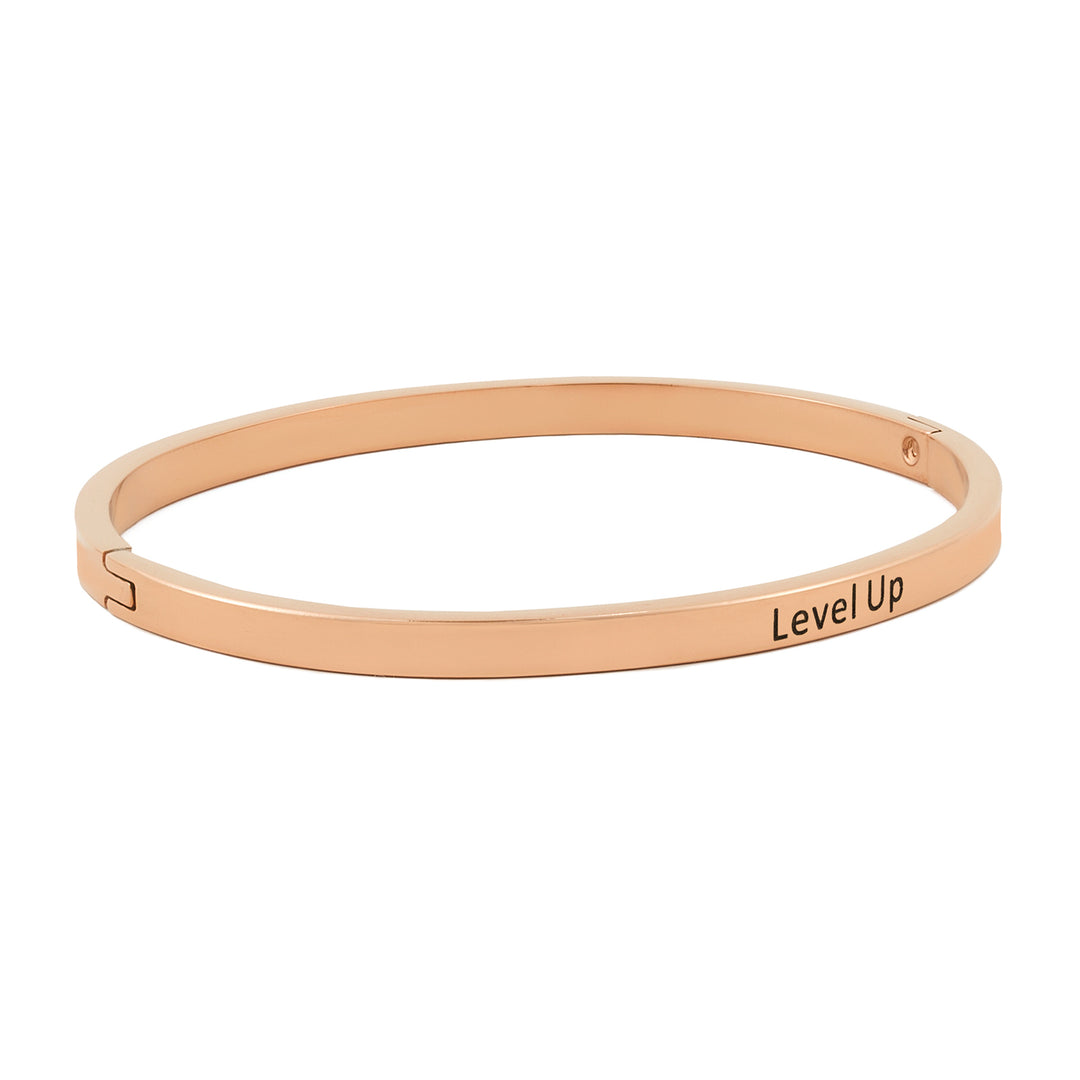 Level Up Rose Gold Mantra Band
