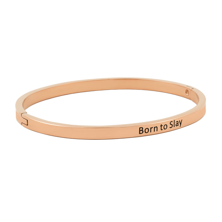Born to Slay Rose Gold Mantra Band