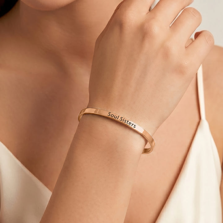 Soul Sisters Rose Gold Mantra Band