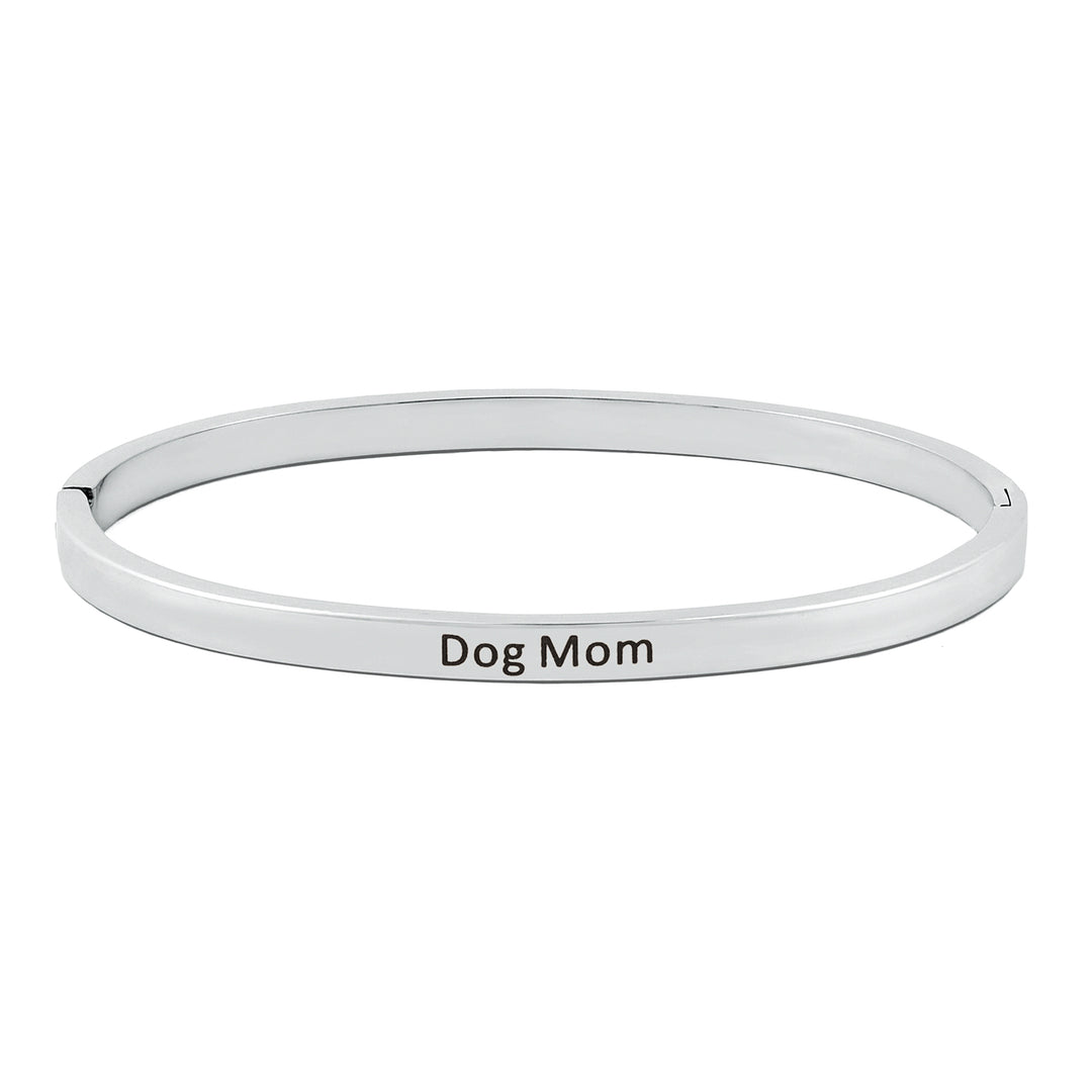 Dog Mom Silver Mantra Band