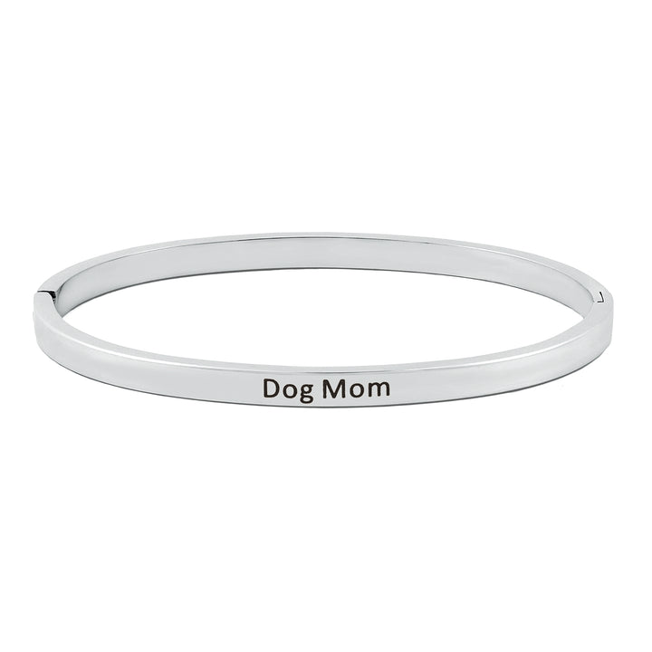 Dog Mom Silver Mantra Band