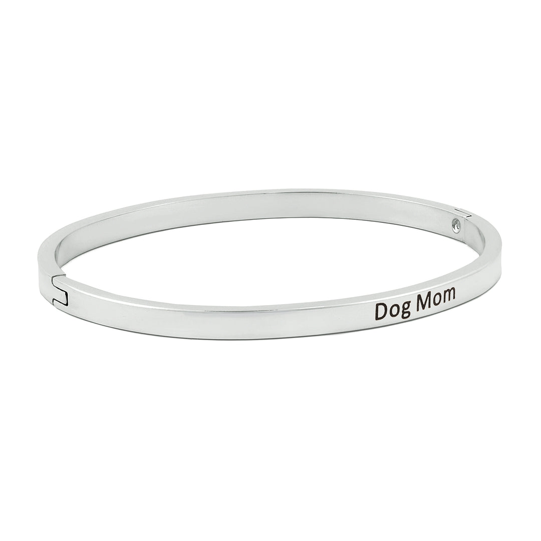 Dog Mom Silver Mantra Band