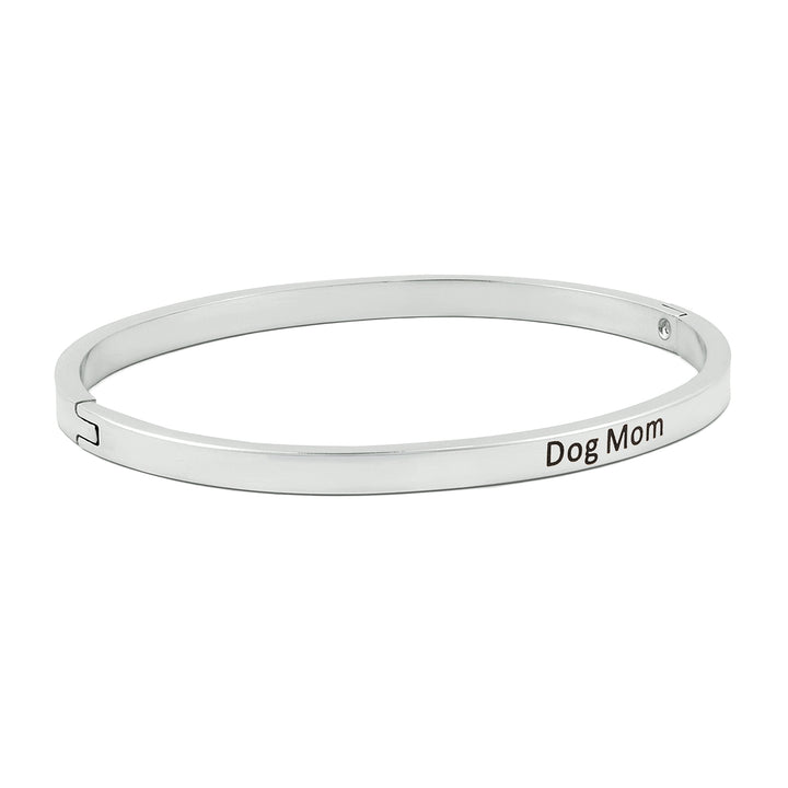 Dog Mom Silver Mantra Band