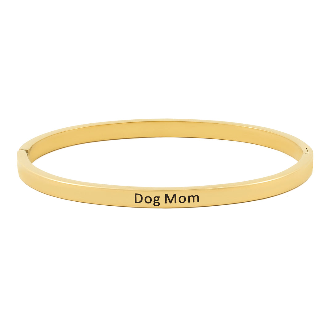 Dog Mom Gold Mantra Band