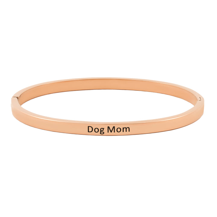 Dog Mom Rose Gold Mantra Band