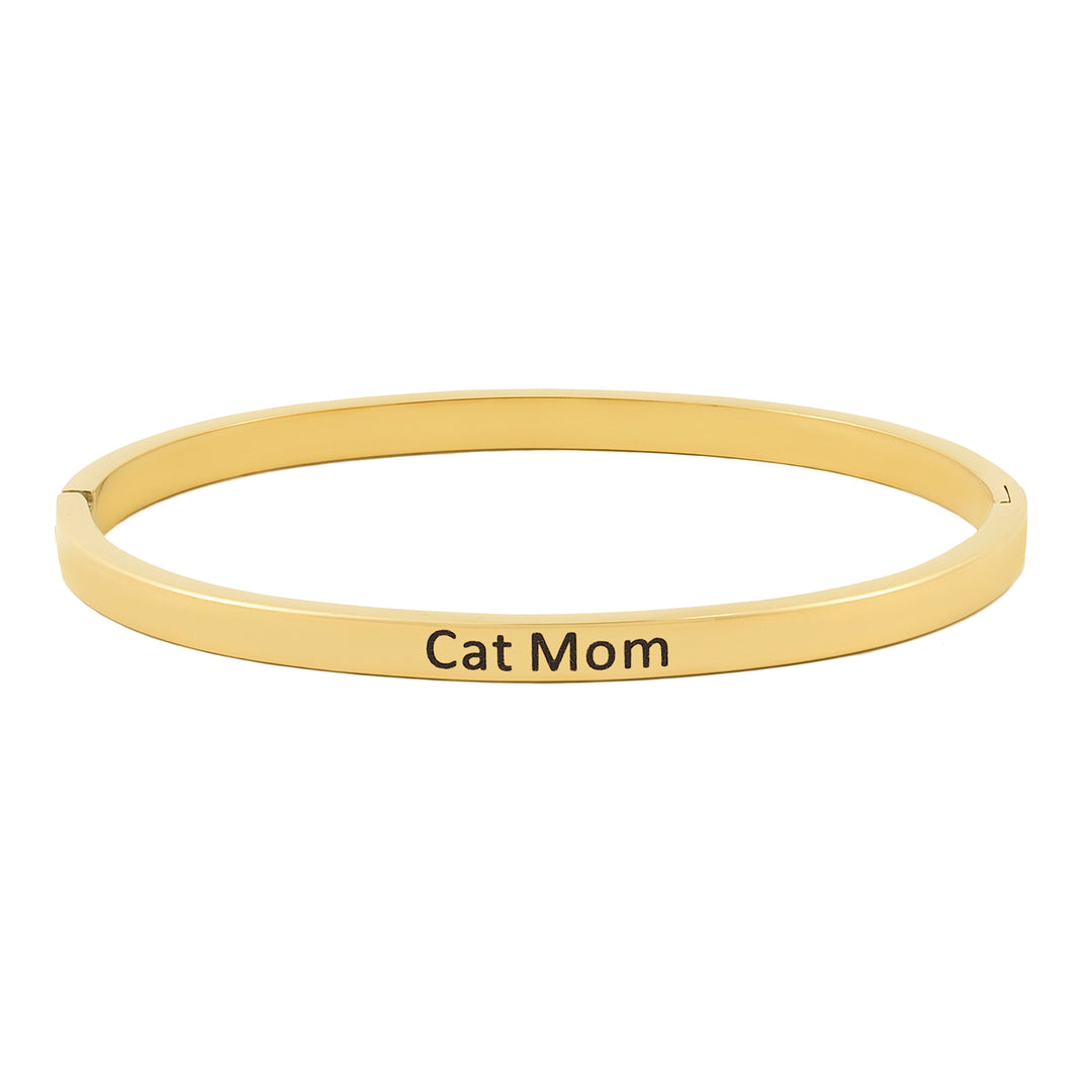Cat Mom Gold Mantra Band