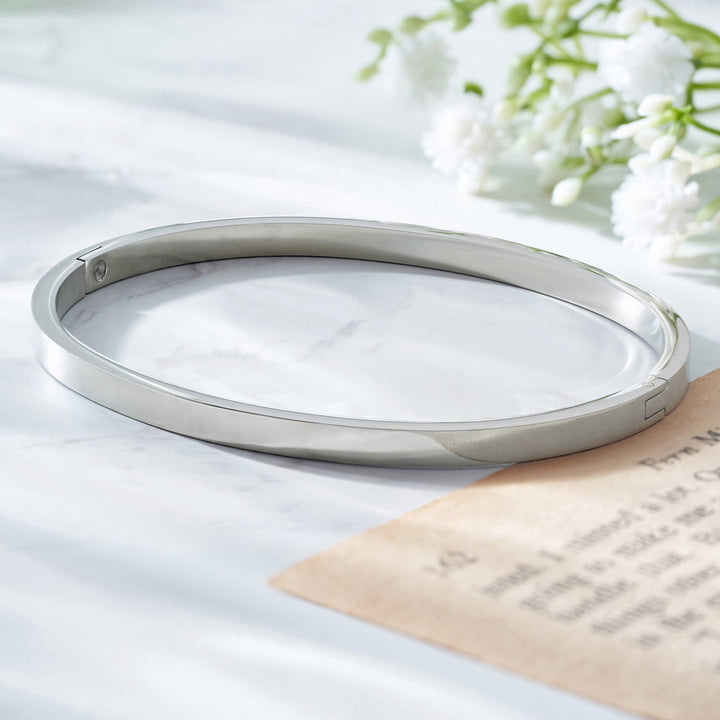 Minimal Silver Mantra Band