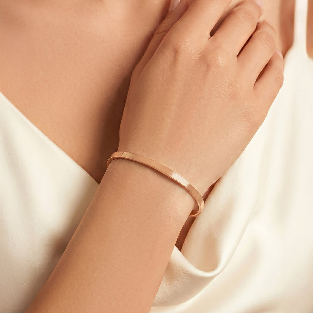 Minimal Rose Gold Mantra Band