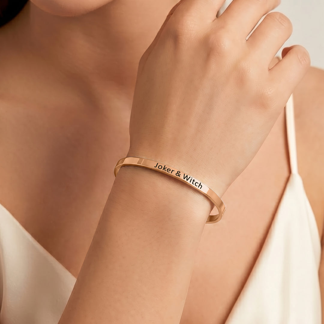 Joker & Witch Rose Gold Mantra Band