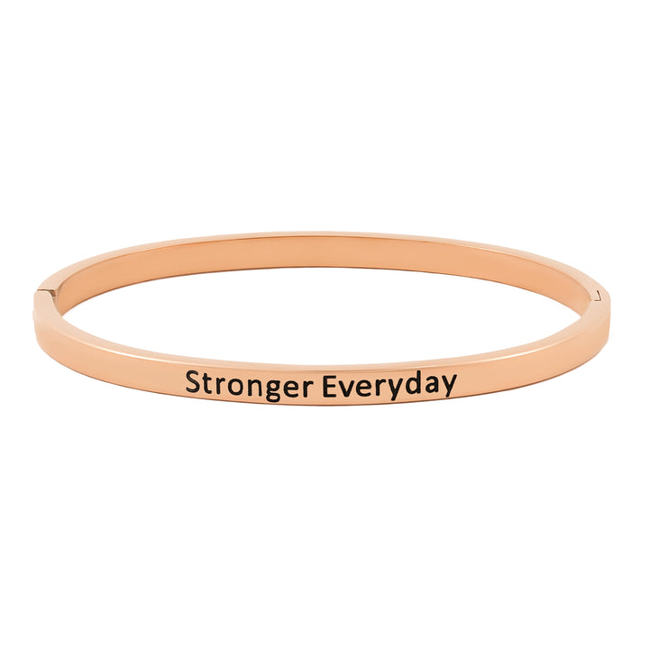 Stronger Everyday Rose Gold Mantra Band