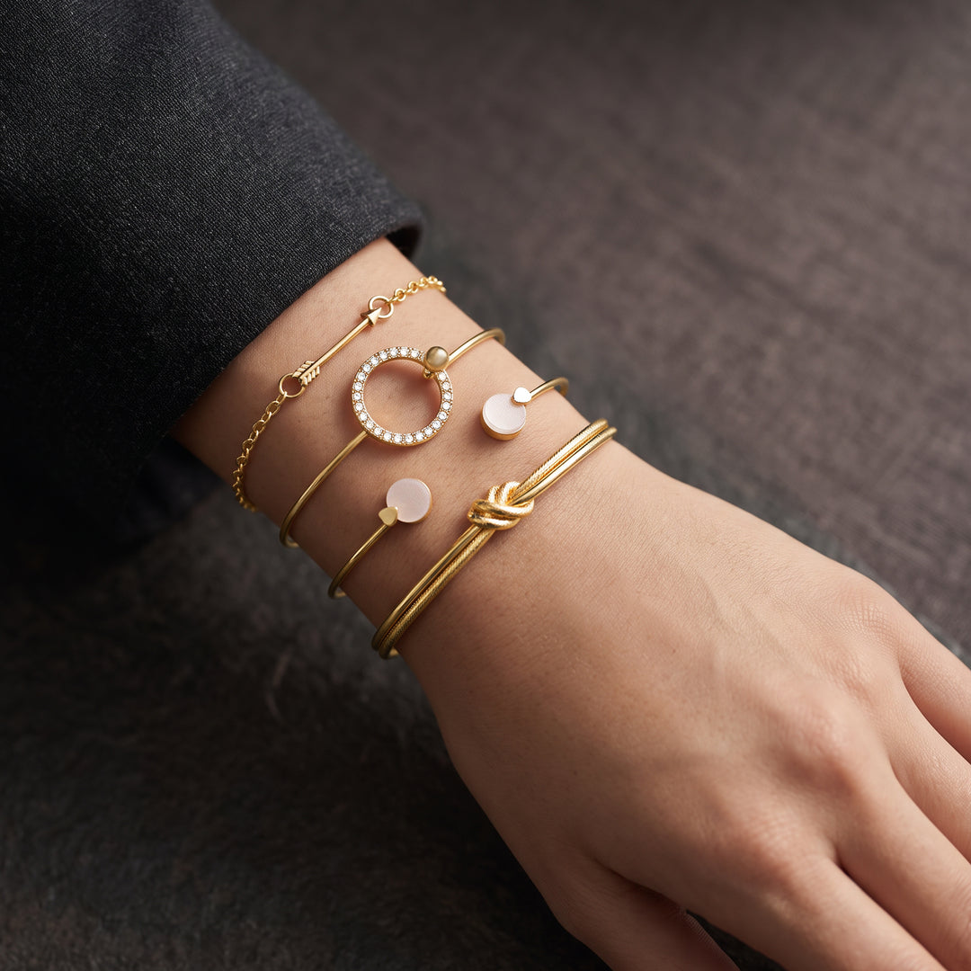 Apollo Set Of 4 Gold Bracelets