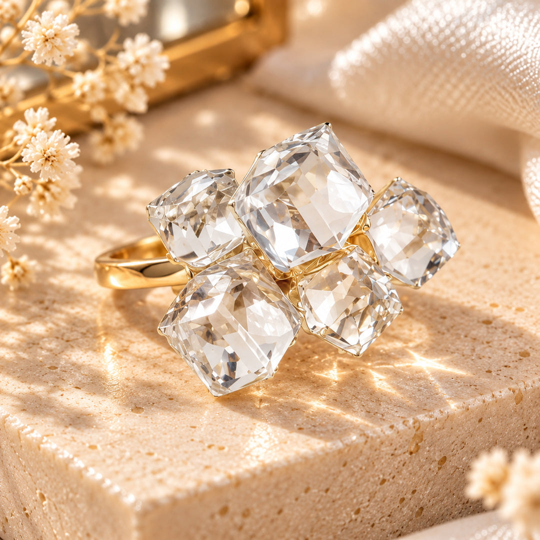 White Crystalline Ring
