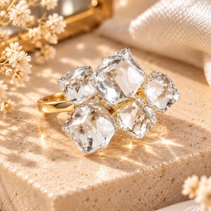 White Crystalline Ring