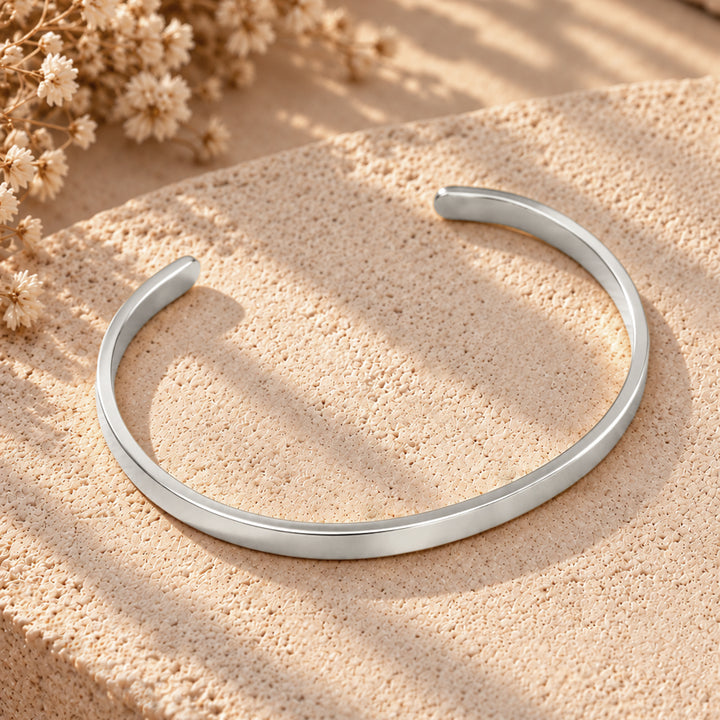 Minimal Silver Cuff Band