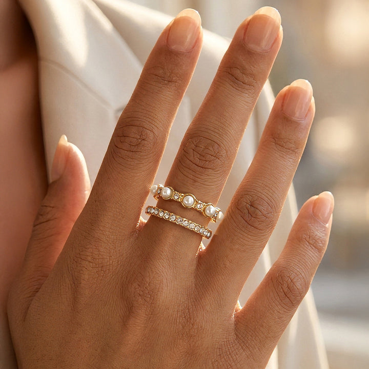 Pearlesque Gold Ring