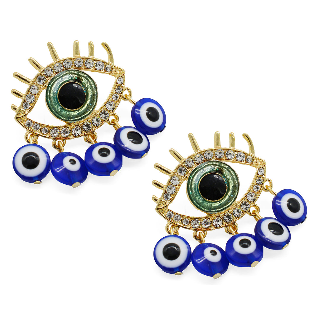 Aria Evil Eye Gold Earrings