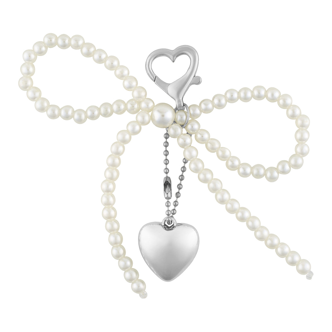 Shimmie Bow White Bag Charm