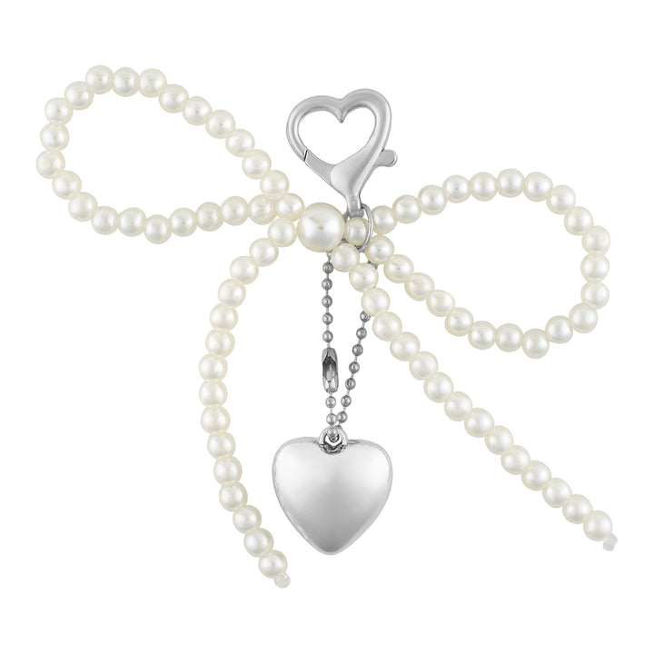 Shimmie Bow White Bag Charm