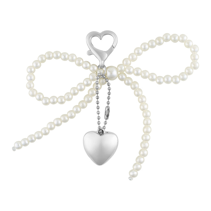 Shimmie Bow White Bag Charm