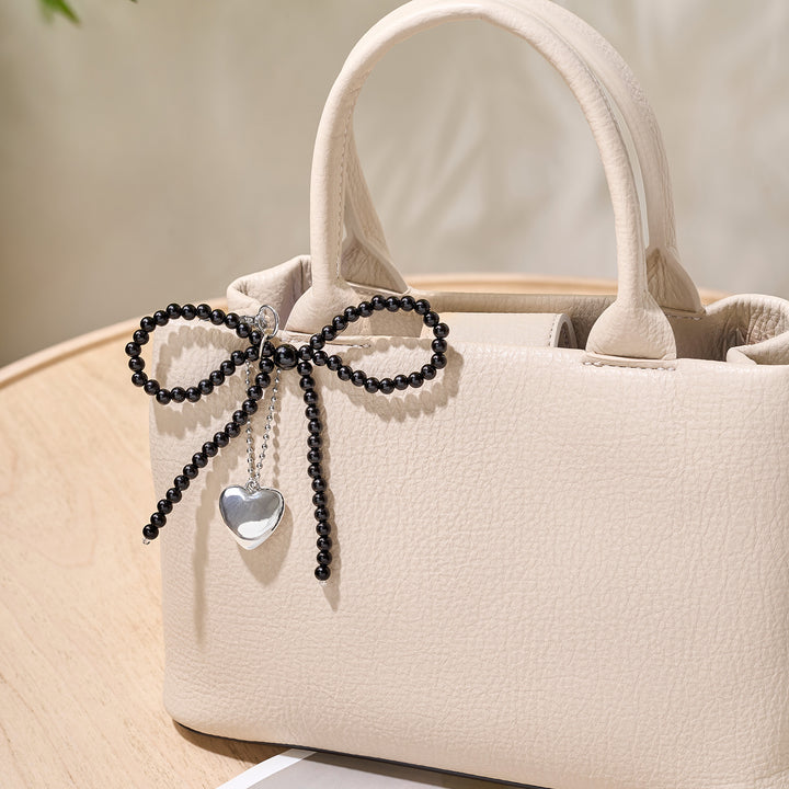 Badie Bow Black Bag Charm