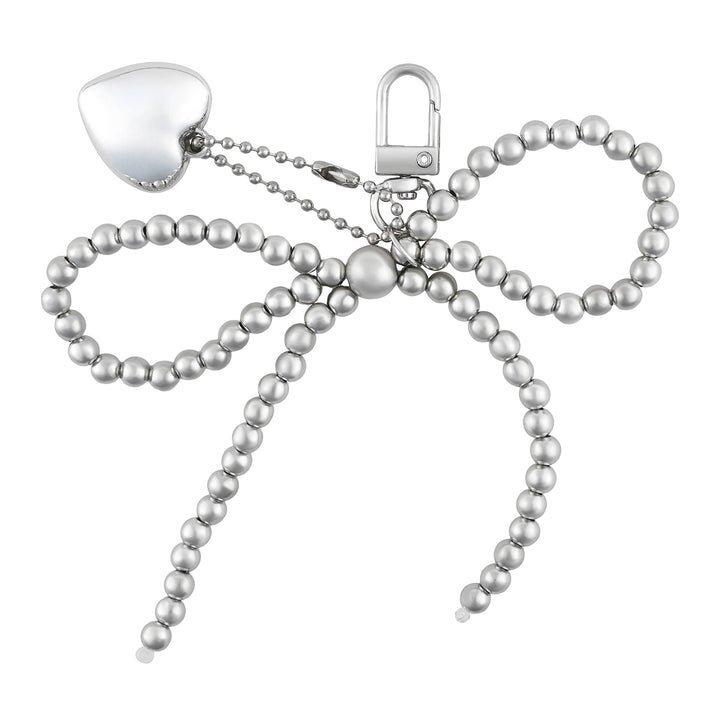 A Bow-Crush Silver Bag Charm