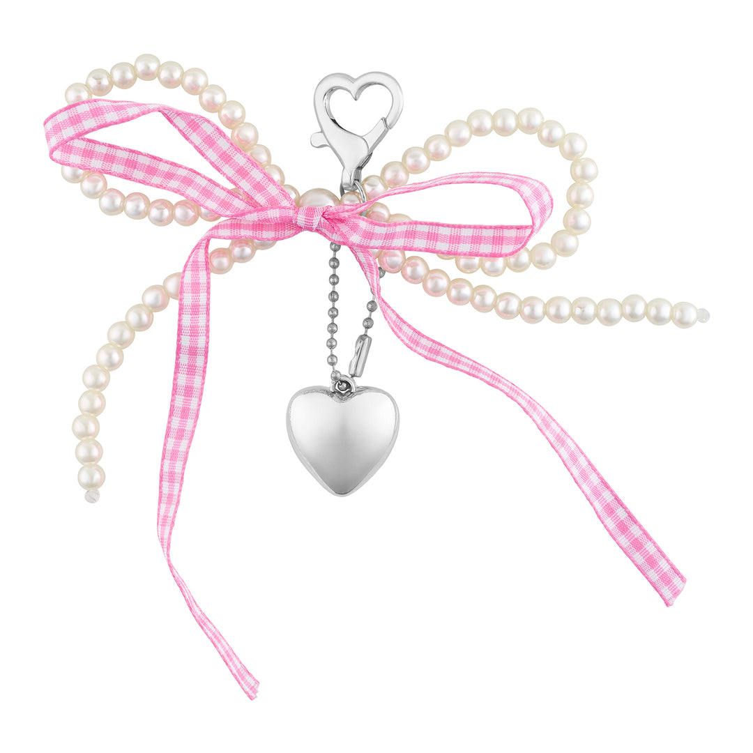 A Bow-Crush Pink Bag Charm