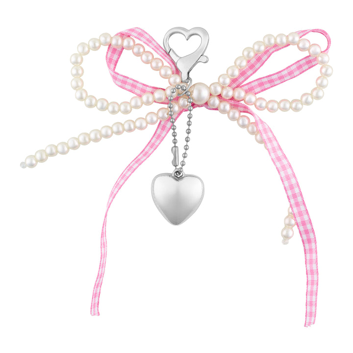 A Bow-Crush Pink Bag Charm
