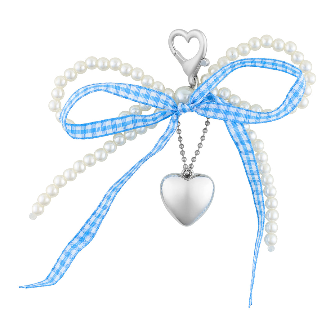 A Bow-Crush Blue Bag Charm