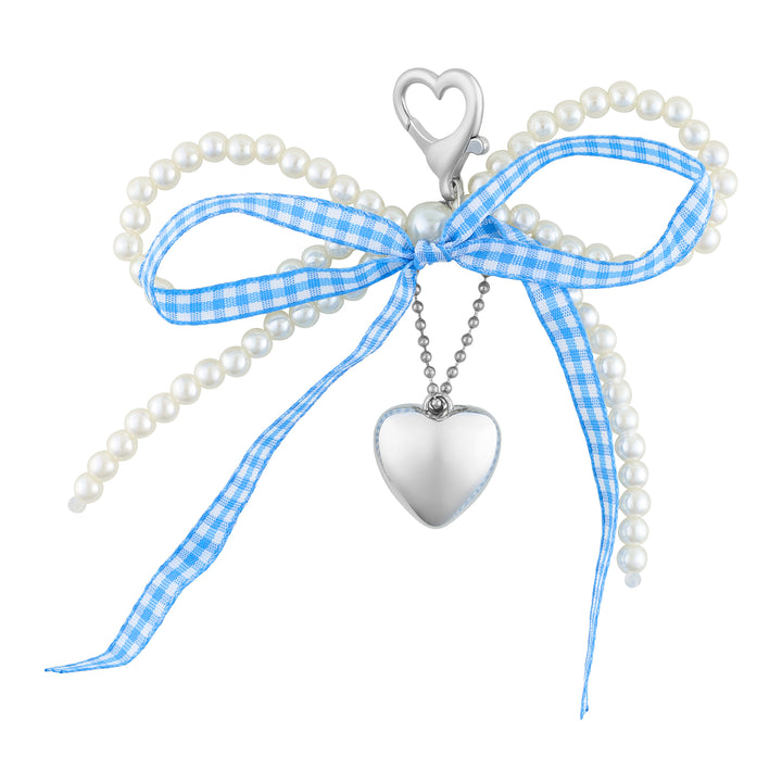 A Bow-Crush Blue Bag Charm