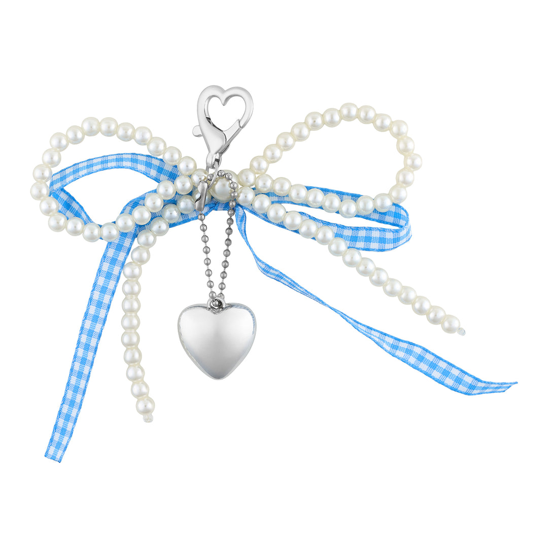 A Bow-Crush Blue Bag Charm