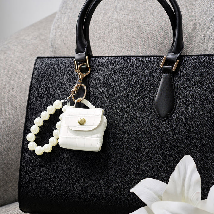 Cotton Pop White Bag Charm
