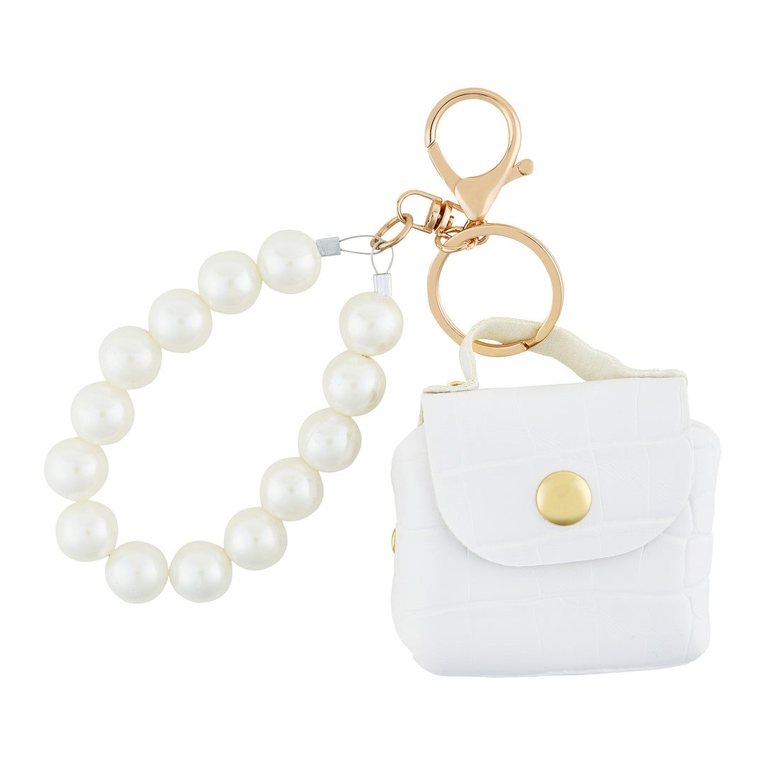 Cotton Pop White Bag Charm