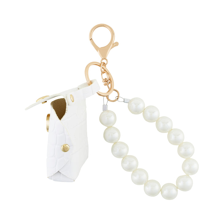 Cotton Pop White Bag Charm