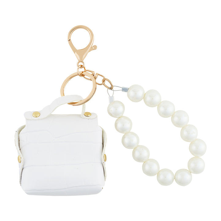 Cotton Pop White Bag Charm