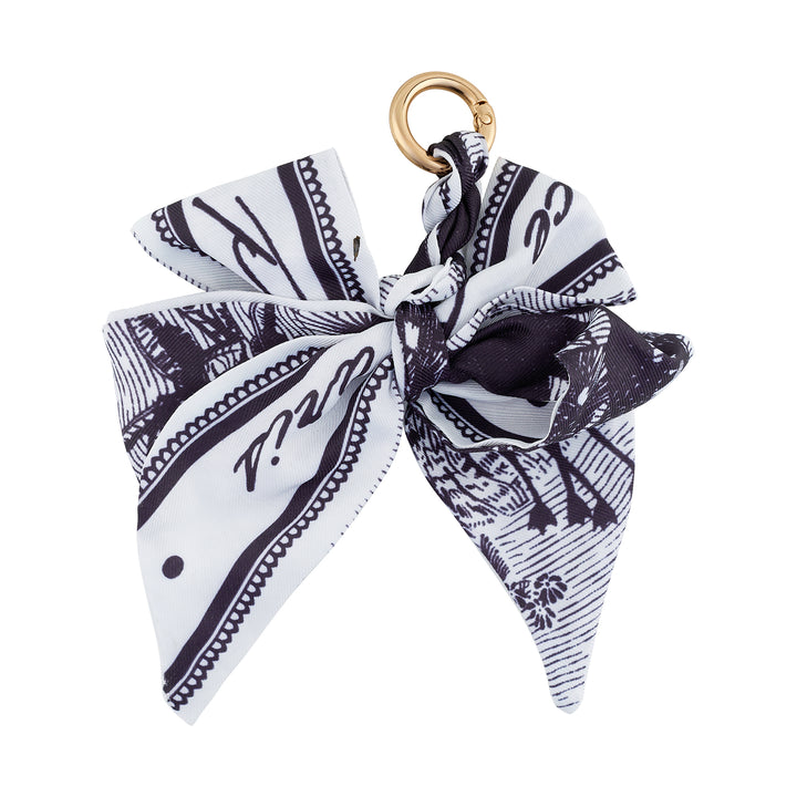 Punk-Bow Black and White Bag Charm