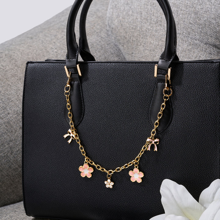 Fleurie Pink Bag Charm