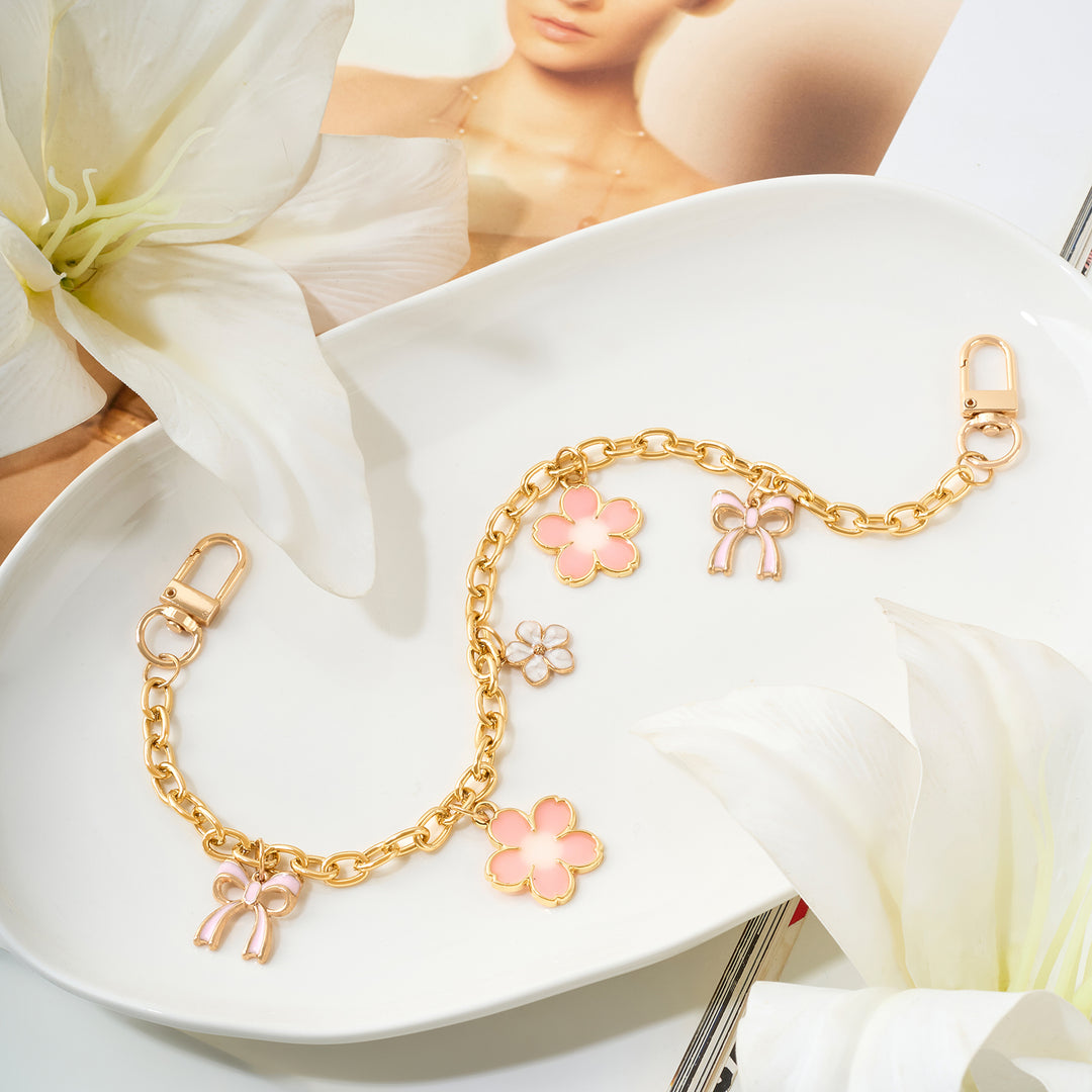 Fleurie Pink Bag Charm