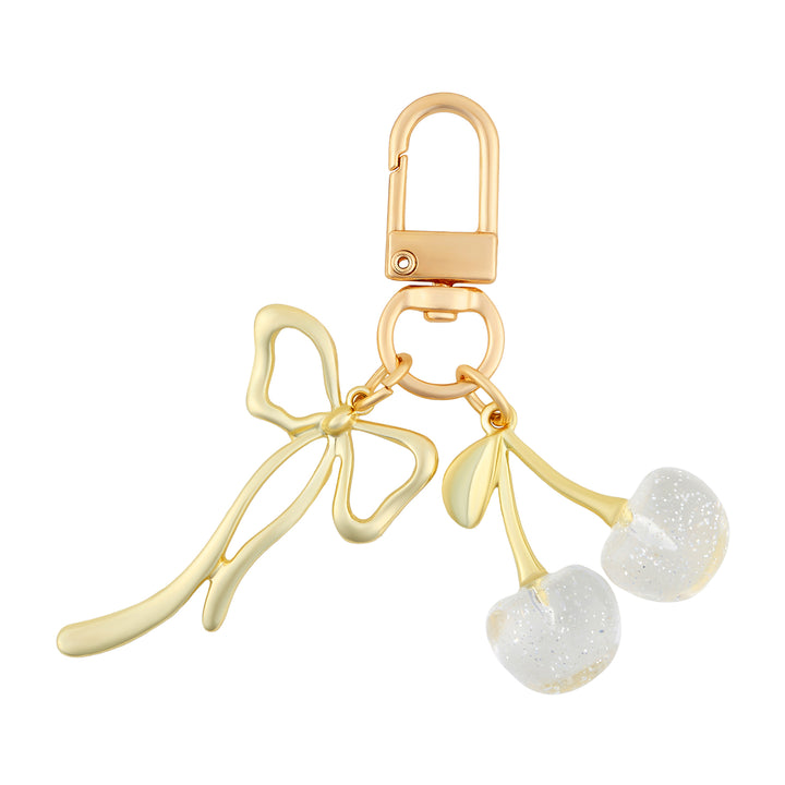 Cherry-Berry White Bag Charm