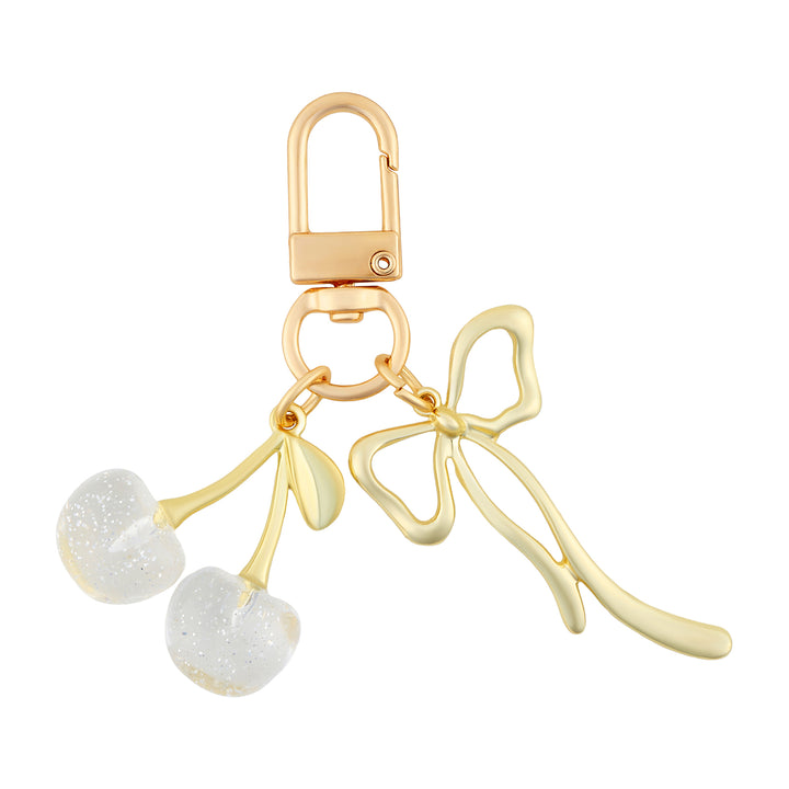 Cherry-Berry White Bag Charm