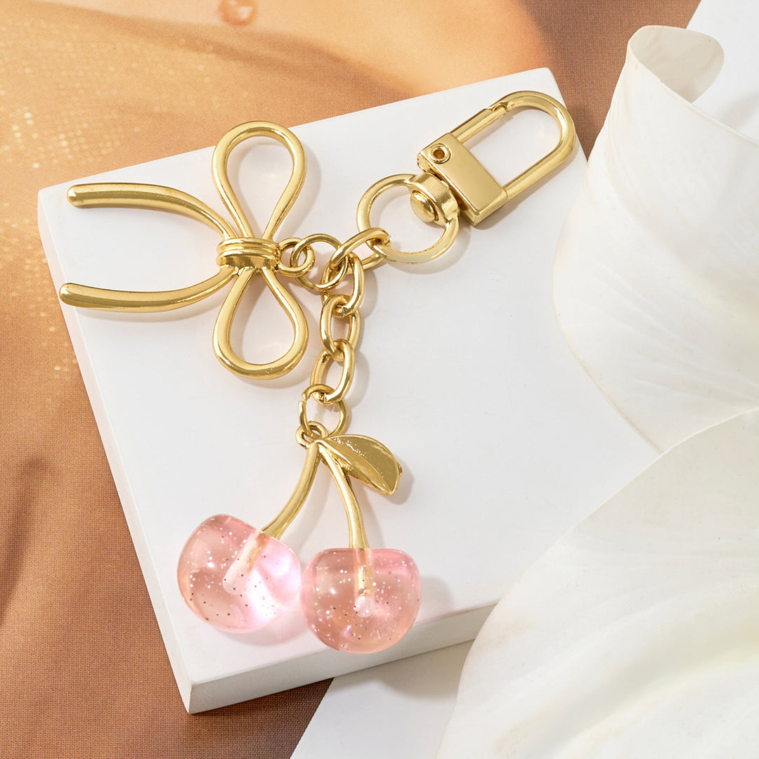 Cherry-Berry Pink Bag Charm