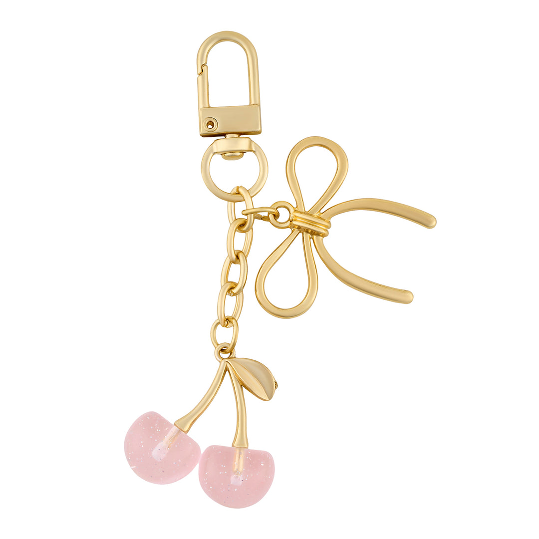 Cherry-Berry Pink Bag Charm