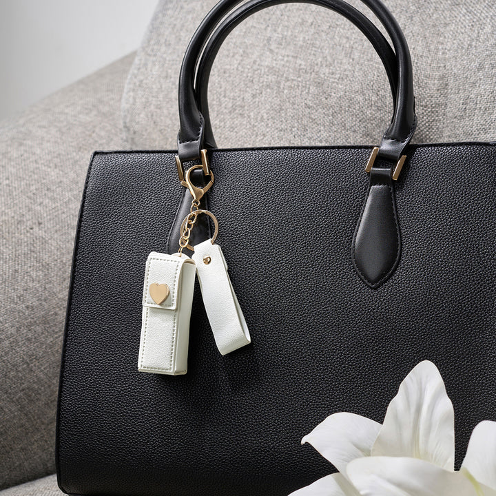 Lippy Pop White Bag Charm
