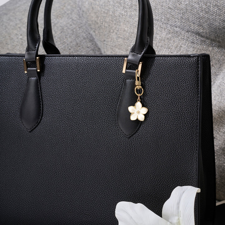 Daisy-Day White Floral Bag Charm