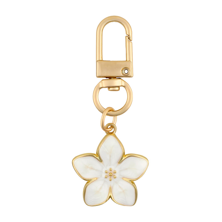 Daisy-Day White Floral Bag Charm