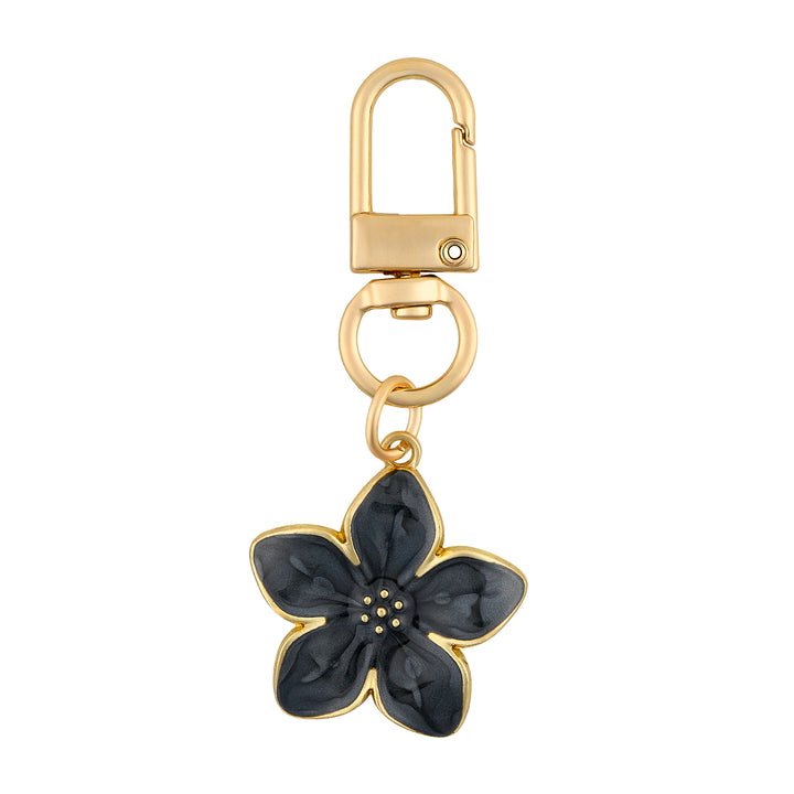 Daisy-Day Black Floral Bag Charm