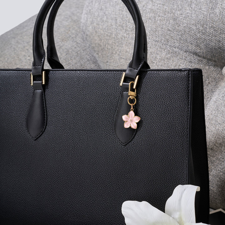 Daisy-Day Pink Floral Bag Charm