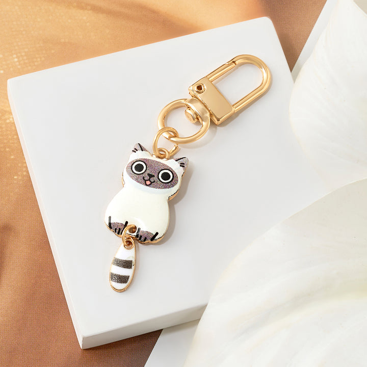 Snowball Kitty White Bag Charm